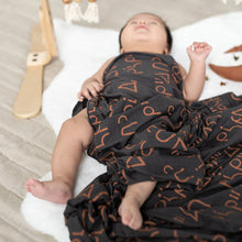 Load image into Gallery viewer, &quot;Love&quot; Swaddle Blanket - Charcoal/Clay

