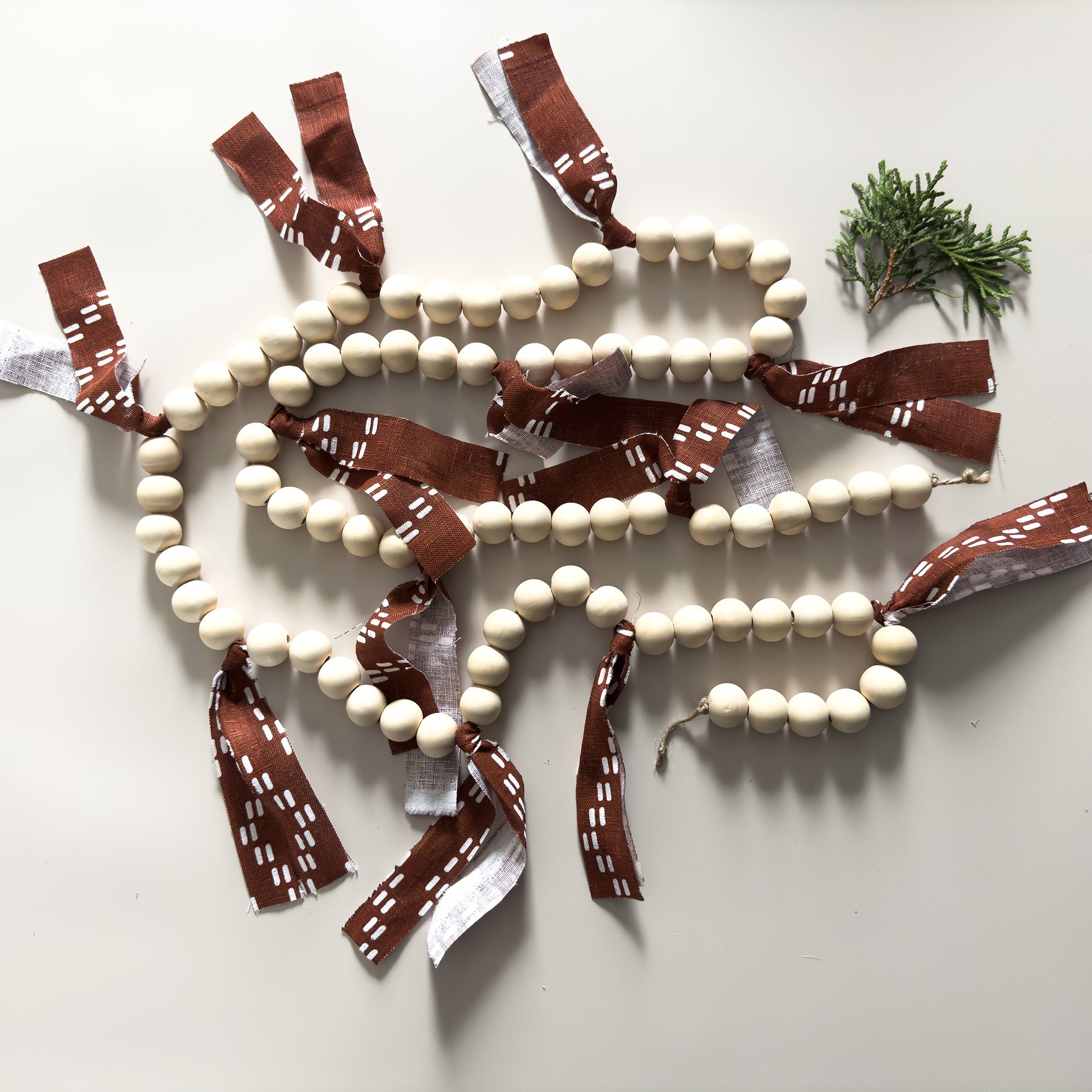 Holiday Linen Garlands - Niizh Red Earth