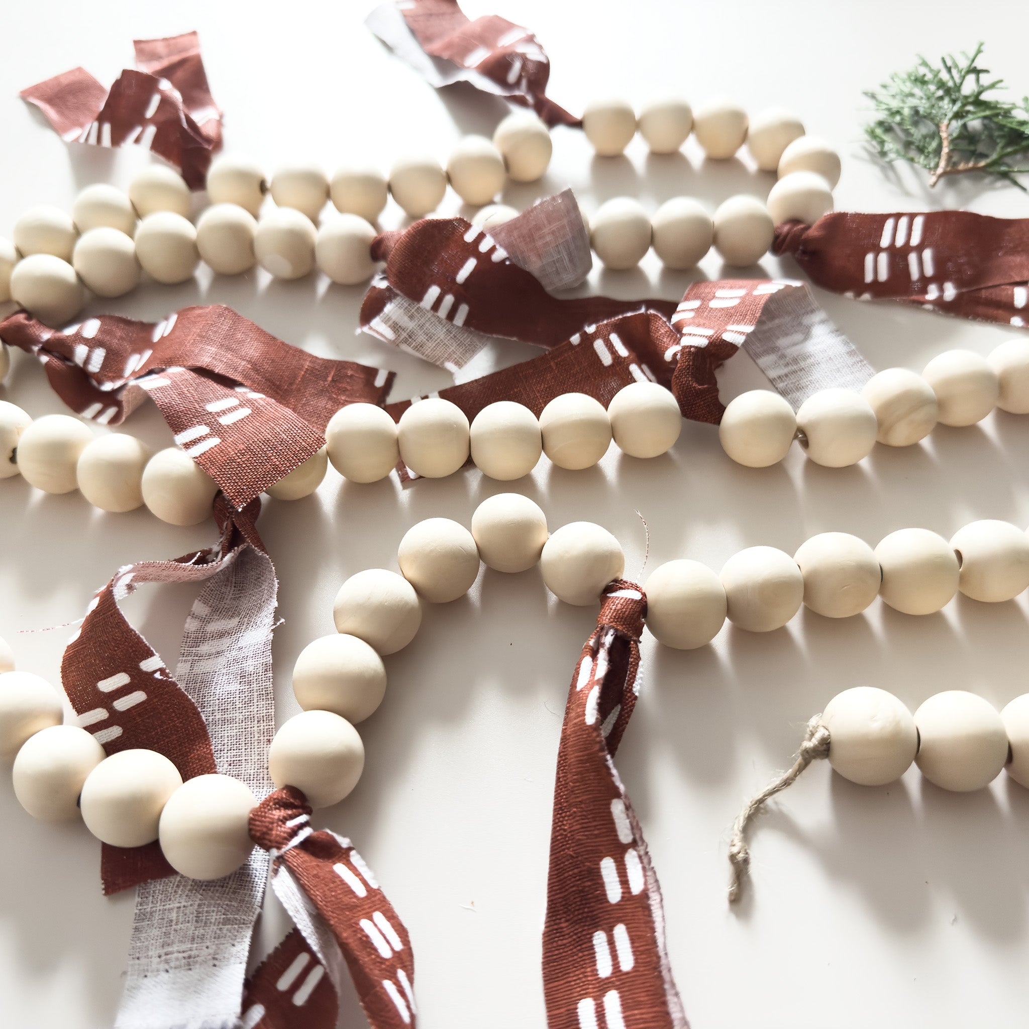 Holiday Linen Garlands - Niizh Red Earth