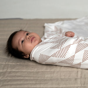 Niiwin Swaddle Blanket - White/Clay