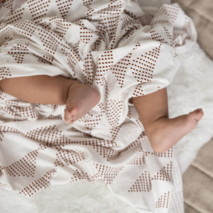 Niiwin Swaddle Blanket - White/Clay