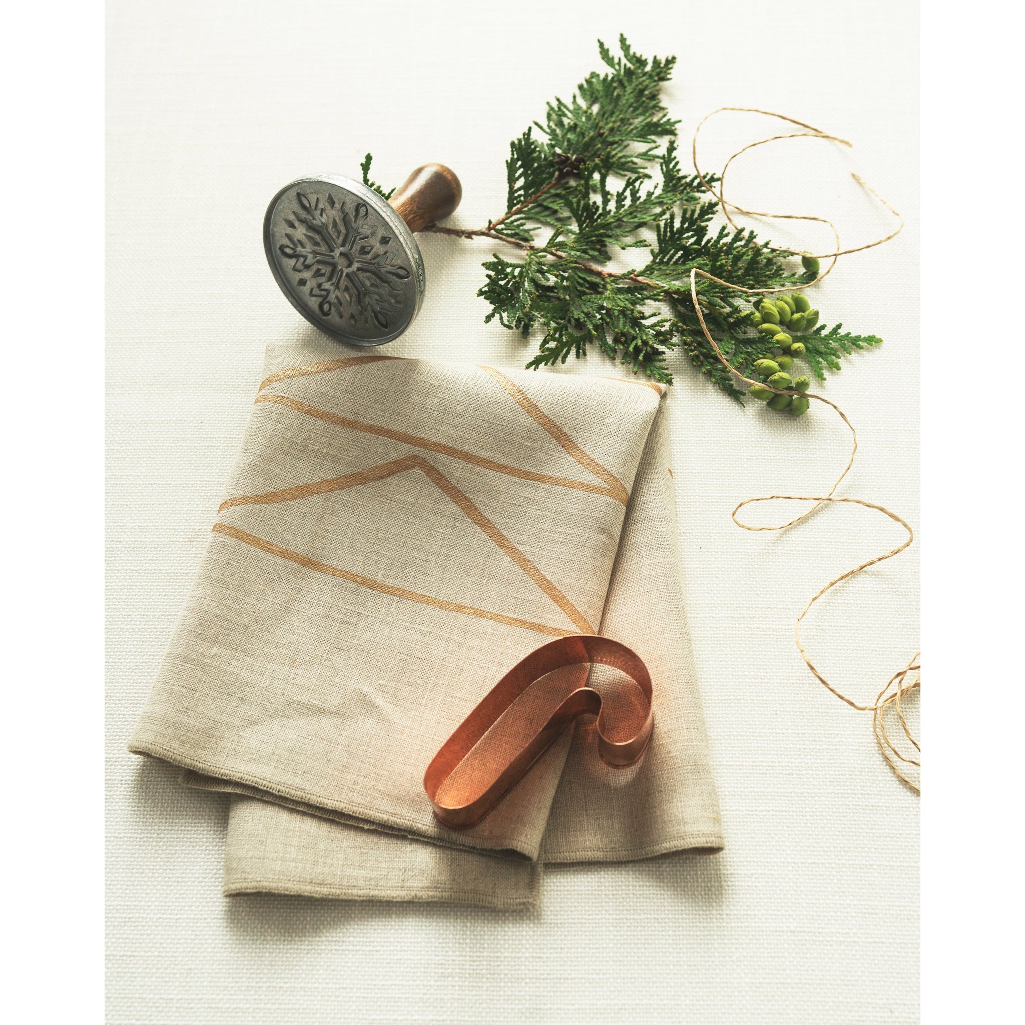 Copper Arrows Napkins △ Natural