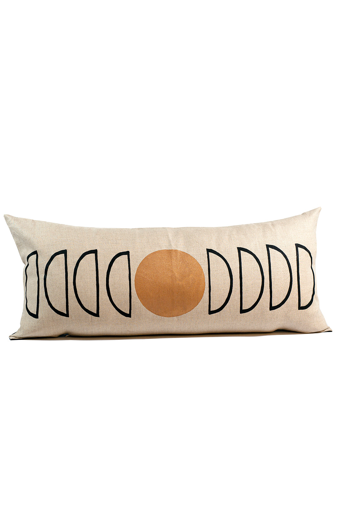 Copper and Black Moons Lumbar Pillow