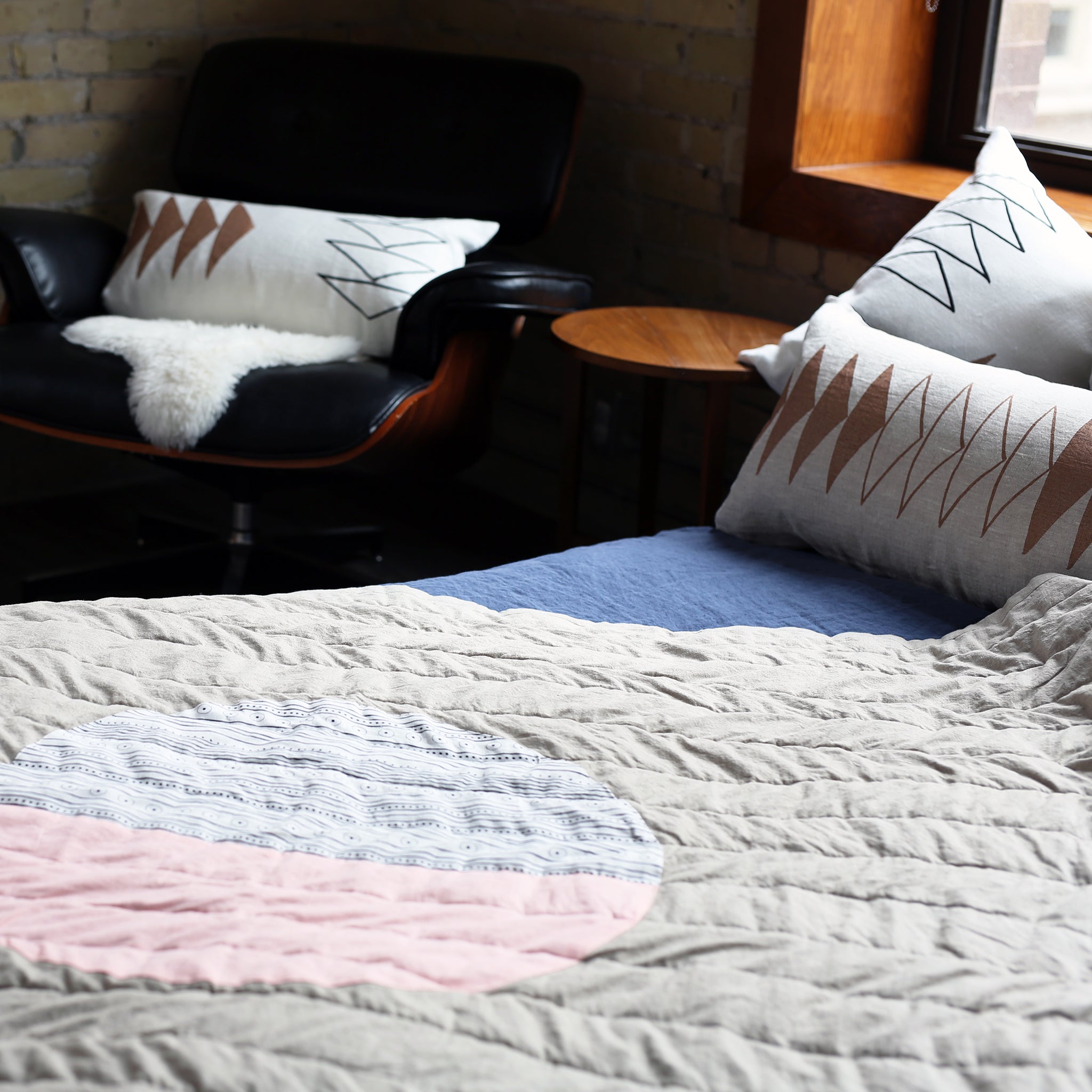 Grandmother Moon Quilt in Bezhig/Pink